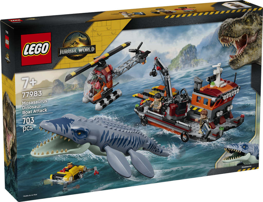 Jurassic World Mosasaurus Dinosaur Boat Attack | 77983