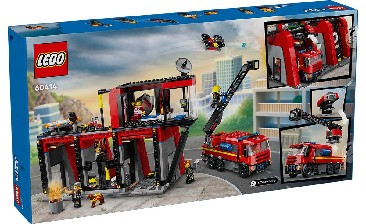 City Fire Station with Fire Truck | 60414